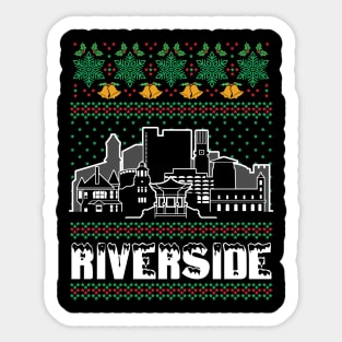 Riverside California Ugly Christmas Sticker